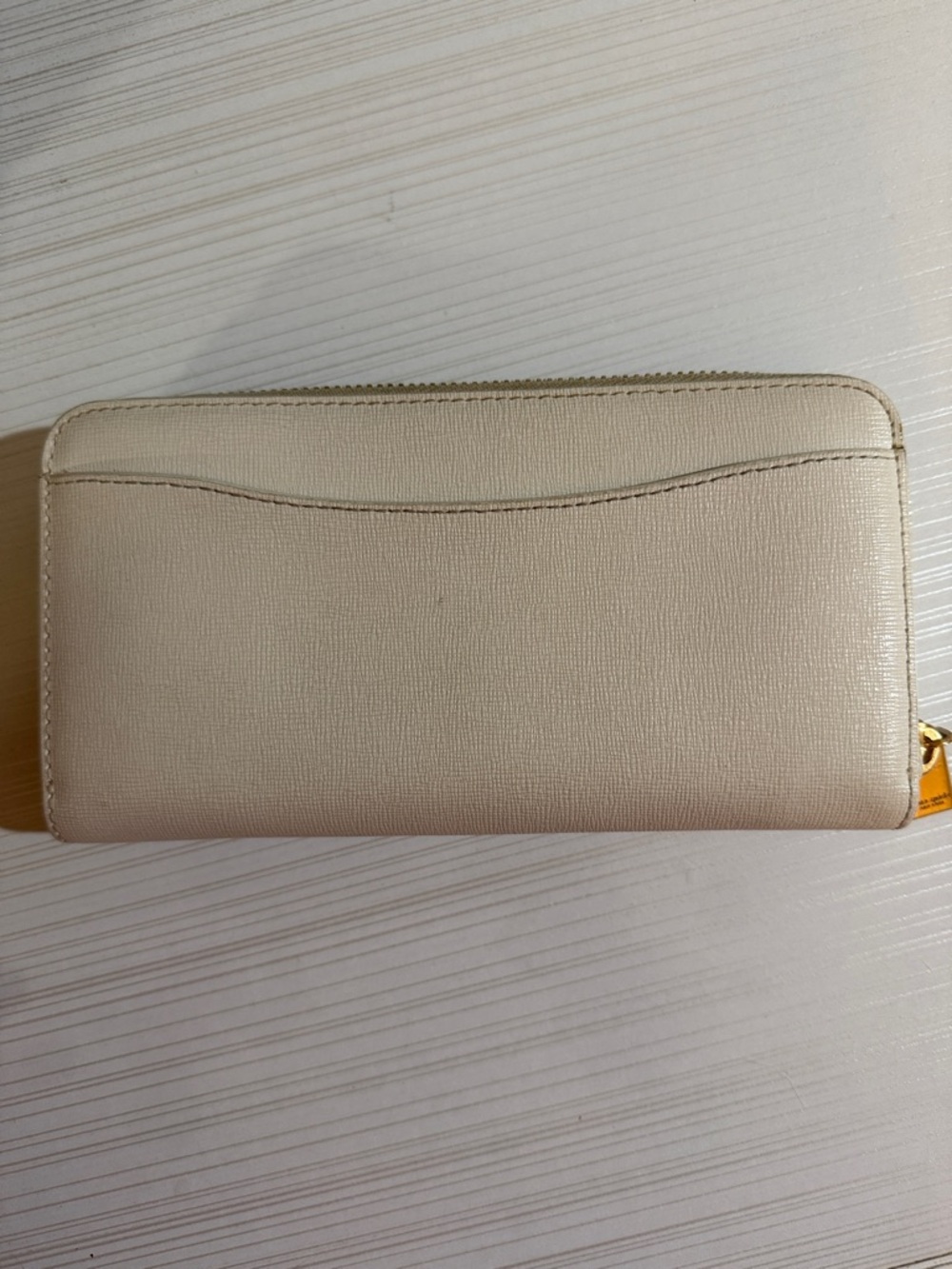 kate spade Cream Pearl-Studded Zip Wallet with Gold Logo - Picture 5 of 7